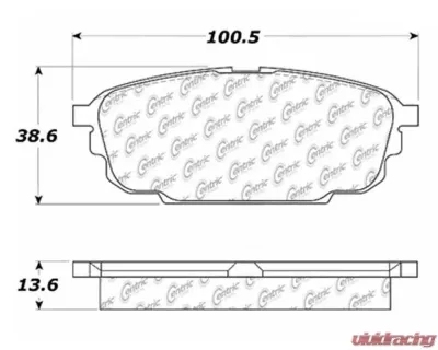 Centric C-Tek Ceramic Brake Pads with Shims 103.08920 - 103.08920