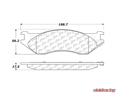 Centric C-Tek Ceramic Brake Pads with Shims 103.08970 - 103.08970
