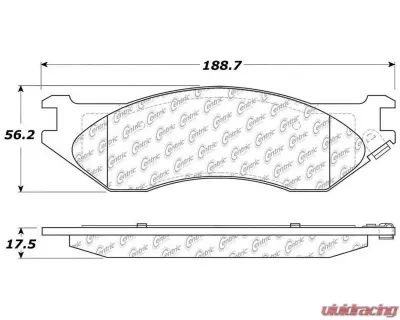 Centric C-Tek Ceramic Brake Pads with Shims 103.08970 - 103.08970