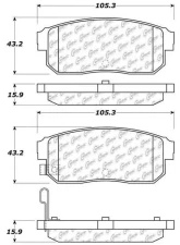 Centric C-Tek Ceramic Brake Pads with Shims 103.09000                                     - 103.09000 - Image 3