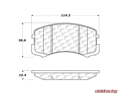 Centric C-Tek Ceramic Brake Pads with Shims 103.09040 - 103.09040