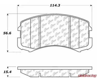 Centric C-Tek Ceramic Brake Pads with Shims 103.09040 - 103.09040