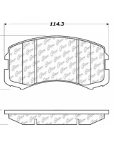 Centric C-Tek Ceramic Brake Pads with Shims 103.09040                                     - 103.09040 - Image 3