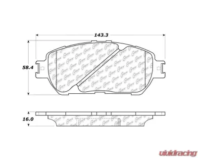 Centric C-Tek Ceramic Brake Pads with Shims 103.09060 - 103.09060