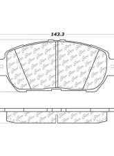 Centric C-Tek Ceramic Brake Pads with Shims 103.09061                                     - 103.09061 - Image 3