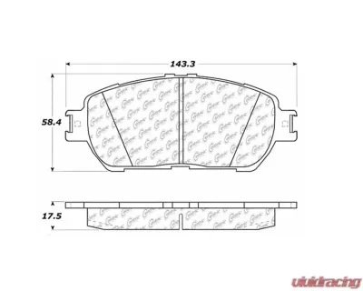 Centric C-Tek Ceramic Brake Pads with Shims 103.09061 - 103.09061
