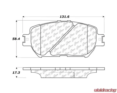 Centric C-Tek Ceramic Brake Pads with Shims 103.09080 - 103.09080