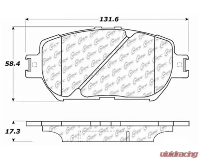 Centric C-Tek Ceramic Brake Pads with Shims 103.09080 - 103.09080