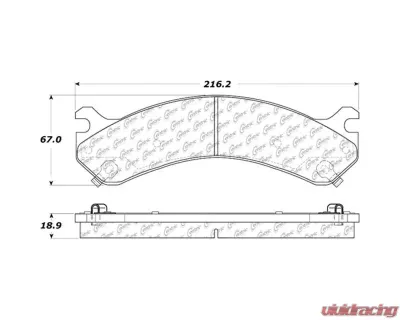 Centric C-Tek Ceramic Brake Pads with Shims 103.09090 - 103.09090