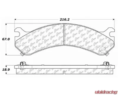 Centric C-Tek Ceramic Brake Pads with Shims 103.09090 - 103.09090