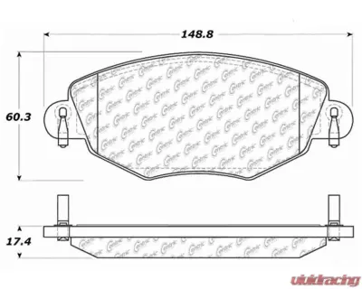 Centric C-Tek Ceramic Brake Pads with Shims 103.09100 - 103.09100