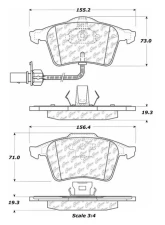 Centric C-Tek Ceramic Brake Pads with Shims 103.09151                                     - 103.09151 - Image 3