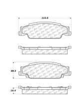 Centric C-Tek Ceramic Brake Pads with Shims 103.09220                                     - 103.09220 - Image 2