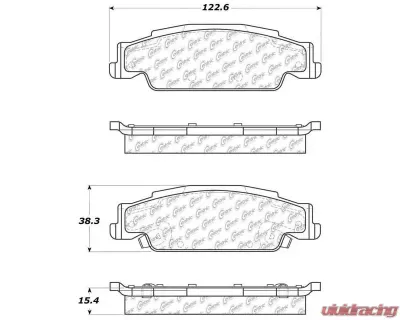 Centric C-Tek Ceramic Brake Pads with Shims 103.09220 - 103.09220
