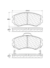 Centric C-Tek Ceramic Brake Pads with Shims 103.09240                                     - 103.09240 - Image 2