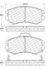 Centric C-Tek Ceramic Brake Pads with Shims 103.09240                                     - 103.09240 - Image 3
