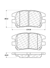 Centric C-Tek Ceramic Brake Pads with Shims 103.09300                                     - 103.09300 - Image 2