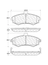 Centric C-Tek Ceramic Brake Pads with Shims 103.09410                                     - 103.09410 - Image 2