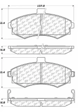 Centric C-Tek Ceramic Brake Pads with Shims 103.09410                                     - 103.09410 - Image 3