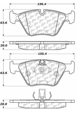Centric C-Tek Ceramic Brake Pads with Shims 103.09460                                     - 103.09460 - Image 3