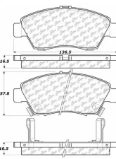 Centric C-Tek Ceramic Brake Pads with Shims 103.09480                                     - 103.09480 - Image 3