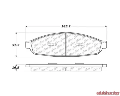 Centric C-Tek Ceramic Brake Pads with Shims 103.09530 - 103.09530