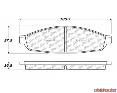 Centric C-Tek Ceramic Brake Pads with Shims 103.09530 - 103.09530