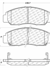 Centric C-Tek Ceramic Brake Pads with Shims 103.09590                                     - 103.09590 - Image 3