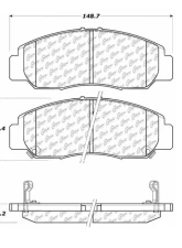 Centric C-Tek Ceramic Brake Pads with Shims 103.09590                                     - 103.09590 - Image 3
