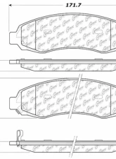 Centric C-Tek Ceramic Brake Pads with Shims 103.09620                                     - 103.09620 - Image 3