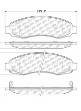 Centric C-Tek Ceramic Brake Pads with Shims 103.09620                                     - 103.09620 - Image 3