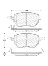 Centric C-Tek Ceramic Brake Pads with Shims 103.09690                                     - 103.09690 - Image 2