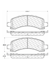 Centric C-Tek Ceramic Brake Pads with Shims 103.09741                                     - 103.09741 - Image 2