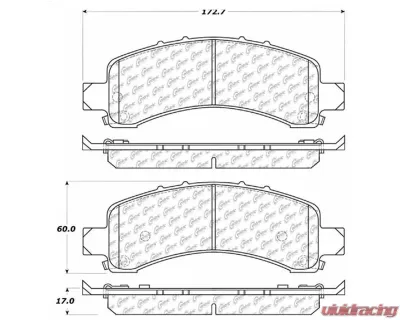 Centric C-Tek Ceramic Brake Pads with Shims 103.09741 - 103.09741