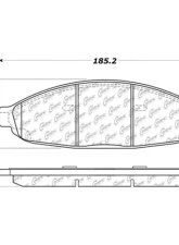 Centric C-Tek Ceramic Brake Pads with Shims 103.09970                                     - 103.09970 - Image 2
