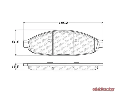 Centric C-Tek Ceramic Brake Pads with Shims 103.09970 - 103.09970