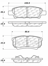 Centric C-Tek Ceramic Brake Pads with Shims 103.10370                                     - 103.10370 - Image 3