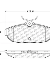 Centric C-Tek Ceramic Brake Pads with Shims 103.10820                                     - 103.10820 - Image 2