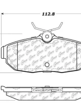 Centric C-Tek Ceramic Brake Pads with Shims 103.10820                                     - 103.10820 - Image 3