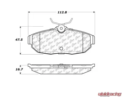 Centric C-Tek Ceramic Brake Pads with Shims 103.10820 - 103.10820