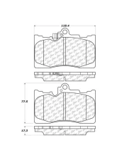 Centric C-Tek Ceramic Brake Pads with Shims 103.11180                                     - 103.11180 - Image 2