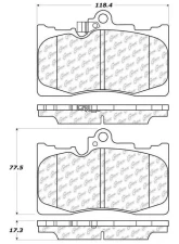 Centric C-Tek Ceramic Brake Pads with Shims 103.11180                                     - 103.11180 - Image 3