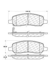 Centric C-Tek Ceramic Brake Pads with Shims 103.11720                                     - 103.11720 - Image 2