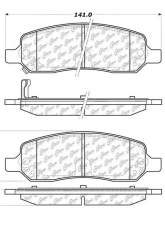Centric C-Tek Ceramic Brake Pads with Shims 103.11720                                     - 103.11720 - Image 3