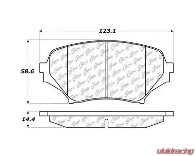 Centric C-Tek Ceramic Brake Pads with Shims 103.11790 - 103.11790