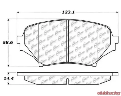 Centric C-Tek Ceramic Brake Pads with Shims 103.11790 - 103.11790