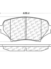 Centric C-Tek Ceramic Brake Pads with Shims 103.11790                                     - 103.11790 - Image 3