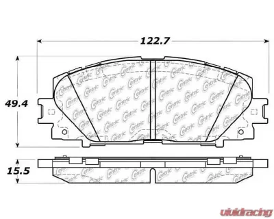 Centric C-Tek Ceramic Brake Pads with Shims 103.11841 - 103.11841