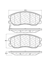 Centric C-Tek Ceramic Brake Pads with Shims 103.12640                                     - 103.12640 - Image 2