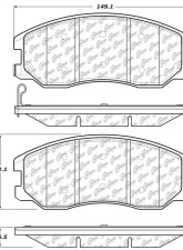 Centric C-Tek Ceramic Brake Pads with Shims 103.12640                                     - 103.12640 - Image 3